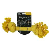 JACK AND VANILLA, Duurzaam kauwtouw voor honden, kippengeur, bevordert de tandgezondheid en oefening, ideaal voor kleine en middelgrote honden, 32 cm, natuurlijke kleur, Playscent model