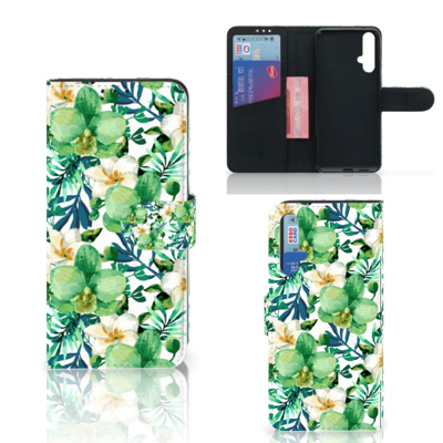 Honor 20 Hoesje Orchidee Groen