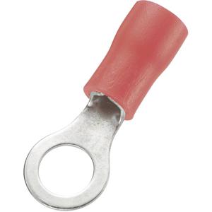 TRU COMPONENTS 746061 Ringkabelschoen Dwarsdoorsnede (max.): 1.50 mm² Gat diameter: 5.2 mm Deels geïsoleerd Rood 100 stuk(s)