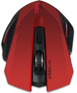 SpeedLink Fortus Wireless Ergonomische gaming-muis USB Optisch Rood, Zwart 5 Toetsen 2400 dpi Verlicht, Ergonomisch