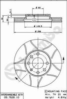 Remschijf BREMBO, Remschijftype: Gespleten: , u.a. für Opel, Vauxhall, Chevrolet - thumbnail