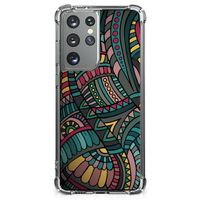 Samsung Galaxy S21 Ultra Doorzichtige Silicone Hoesje Aztec - thumbnail