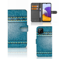 Samsung Galaxy A22 4G | M22 Wallet Case met Pasjes Jeans - thumbnail