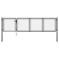 vidaXL Poort 75x350 cm staal antraciet