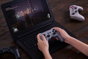 8Bitdo Pro 2 Grijs Bluetooth/USB Gamepad Analoog/digitaal Nintendo Switch, Nintendo Switch Lite, PC, iOS