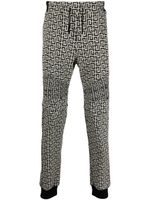 Balmain pantalon de jogging à motif monogrammé en jacquard - Noir