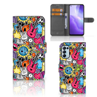 OPPO Find X3 Lite Wallet Case met Pasjes Punk Rock - thumbnail