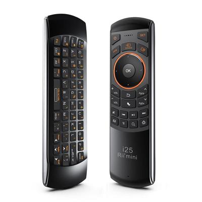 Rii Mini Wireless Keyboard i25 RF Draadloos Drukknopen Zwart, Oranje afstandsbediening