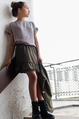 LEVV Meisjes rok - Mieke - Olijf