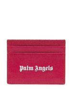 Palm Angels porte-cartes à logo imprimé - Rose