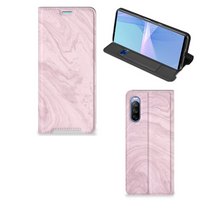 Sony Xperia 10 III Standcase Marble Pink - Origineel Cadeau Vriendin