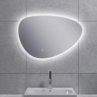 Badkamerspiegel Uovo 60cm Geintegreerde LED Verlichting Verwarming Anti Condens Touch Schakelaar Dimbaar
