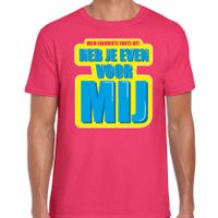 Heb je even voor mij foute party shirt roze heren