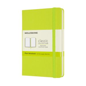 Notitieboek Moleskine pocket 90x140mm blanco hard cover lemon green