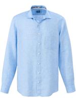 Overhemd 100% linnen kentkraag Van Olymp blauw