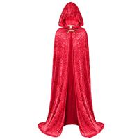 Spooktacular Creations Gevoerde fluwelen cape met capuchon, Halloween, dames, heksencape, kostuumaccessoire