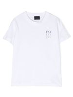 Fay Kids t-shirt en coton à logo imprimé - Blanc - thumbnail