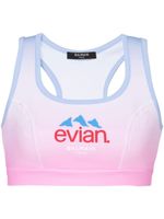 Balmain x Evian brassière de sport à logo imprimé - Rose - thumbnail