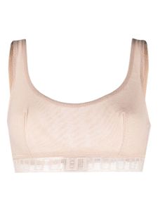 ERES brassière Chiffon bordée de dentelle - Tons neutres