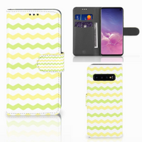 Samsung Galaxy S10 Telefoon Hoesje Waves Yellow