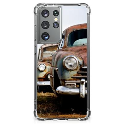Samsung Galaxy S21 Ultra Anti-shock Hoesje met foto Vintage Auto Samsung Galaxy S21 Ultra Anti-shock Hoesje met foto Vintage Auto