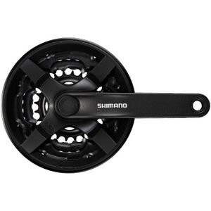 Shimano Crankstel 6/7/8 speed Tourney FC-TY301 met 170mm crankarm 42 x 34 x 24T zwart (werkplaatsverpakking)