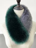 Vintage Casual Style Contrasting Faux Fur Scarf Autumn Winter Warm and Windproof Accessories