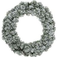 Decoris Kerstkrans Imperial - groen met kunstsneeuw - 60 cm