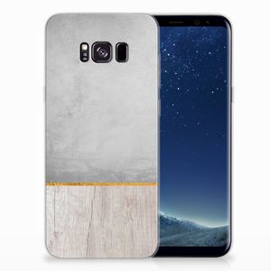 Samsung Galaxy S8 Plus Bumper Hoesje Wood Concrete