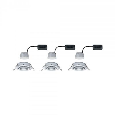 Paulmann 93488 Nova Inbouwlamp Set van 3 stuks LED LED 18 W Chroom (glanzend)