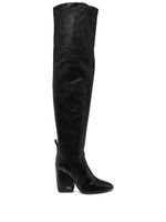 Nº21 bottes Lylene 100 mm en cuir - Noir