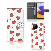 Samsung Galaxy A22 4G | M22 Telefoon Hoesje Hearts - thumbnail