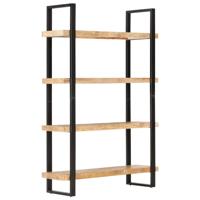 vidaXL Boekenkast met 4 schappen 120x40x180 cm ruw mangohout