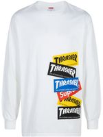 Supreme x Thrasher t-shirt Multi Logo 'White' - Blanc