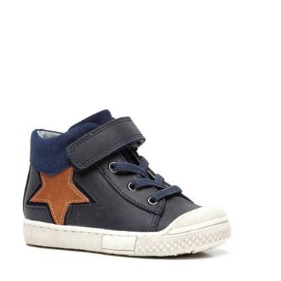 Scapino TwoDay hoge leren sneakers donkerblauw