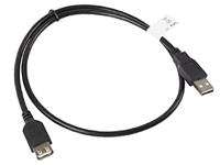 Lanberg CA-USBE-10CC-0007-BK USB 2.0 A-stekker naar USB A-bus Extender, 70 cm zwart