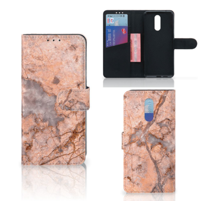 Nokia 3.2 Bookcase Marmer Oranje