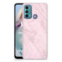 Motorola Moto G60 TPU Siliconen Hoesje Marble Pink - Origineel Cadeau Vriendin - thumbnail