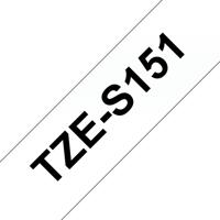 Brother TZe-S151 Labeltape extra sterk klevend Tapekleur: Transparant Tekstkleur: Zwart 24 mm 8 m