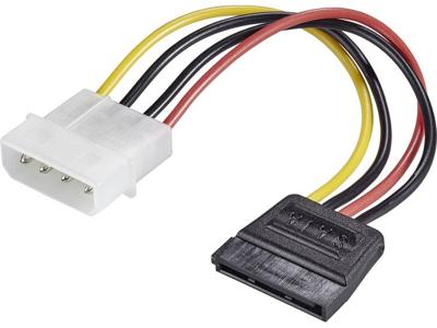 Renkforce Stroom Adapter [1x IDE-stroomstekker 4-polig - 1x SATA-stroombus] 0.12 m Zwart, Rood, Geel