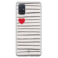 Samsung Galaxy A71 siliconen hoesje - Heart queen