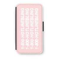 Hotline bling pink: iPhone X Flip Hoesje