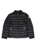 Moncler Enfant doudoune zippée à patch logo - Noir - thumbnail