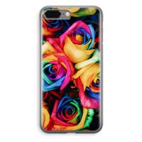 Neon bloemen: iPhone 8 Plus Transparant Hoesje