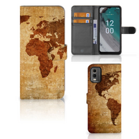 Nokia C32 Flip Cover Wereldkaart - thumbnail