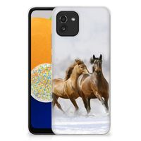 Samsung Galaxy A03 TPU Hoesje Paarden - thumbnail