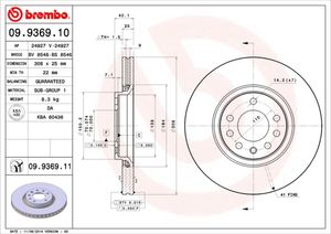 Remschijf BREMBO, Remschijftype: Binnen geventileerd, u.a. für Vauxhall, Saab, Opel