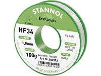 Stannol HF34 1,6% 1,0MM FLOWTIN TC CD 100G Soldeertin, loodvrij Spoel, Loodvrij Sn99,3Cu0,7 ORM0 100 g 1 mm