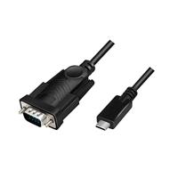 LogiLink AU0051A - USB 2.0 (type-C) naar serieel (RS232) adapterkabel voor Windows (tot Win11), lengte 1,2 m