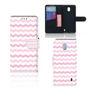 Nokia 1 Plus Telefoon Hoesje Waves Roze